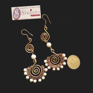 Brass Wire Earrings - Long