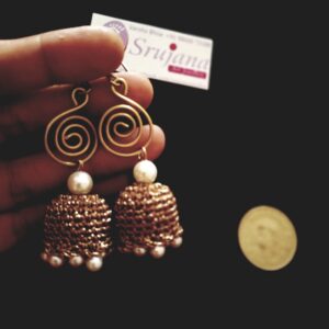 Brass Earrings with Jhumka