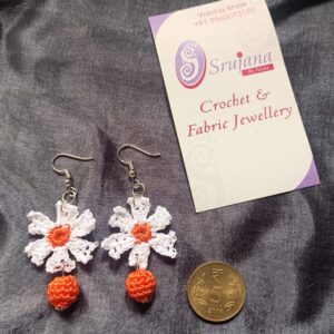 Crochet Prajakt Flower Earrings