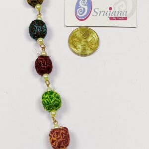 Fabric Bracelet with Pearls - 01