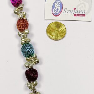 Fabric Bracelet with Ghungroo - 03