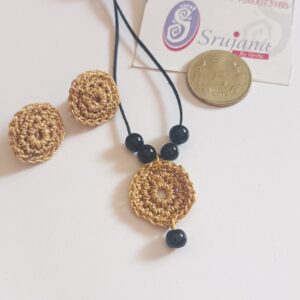 Crochet Set with Black Beads