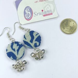 Indigo coin earrings