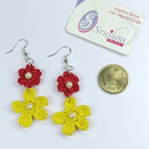 Crochet Flower Earrings