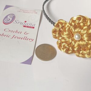Crochet Golden Hairband for Girls