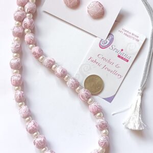 Fabric Beads Set in Pink